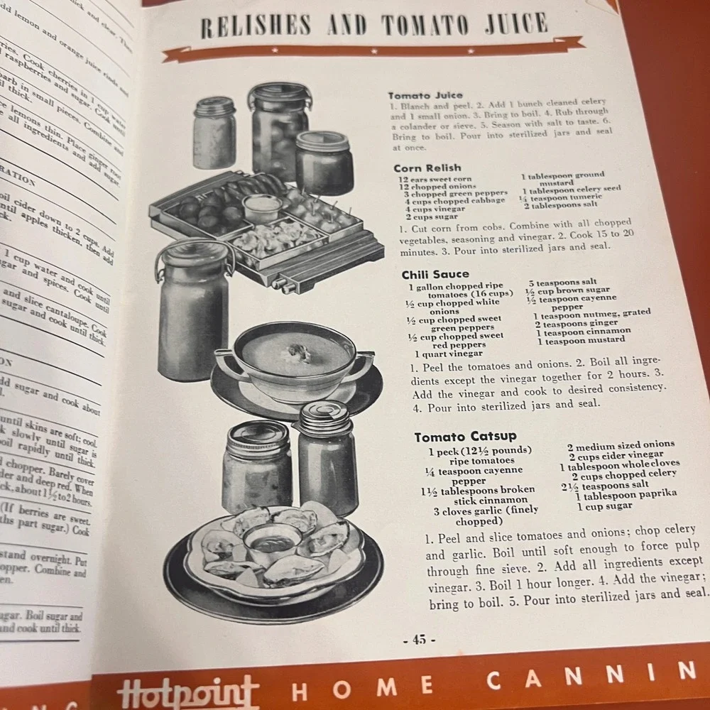 Vintage Hotpoint Electric Cooking and Home Canning Book Recipe Guide Mid-Century